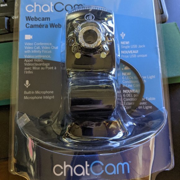 DI 32343 CHAT CAM WEB CAM USB CLIP BASE BLACK ACC 6 LED'S MICROPHONE DI 32343 CH - Picture 1 of 1